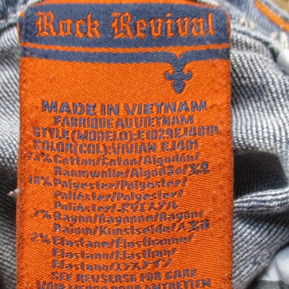 Rock Revival Jeans Women's 30 Vivian Easy Straight Stretch Denim - Picture 8 of 10